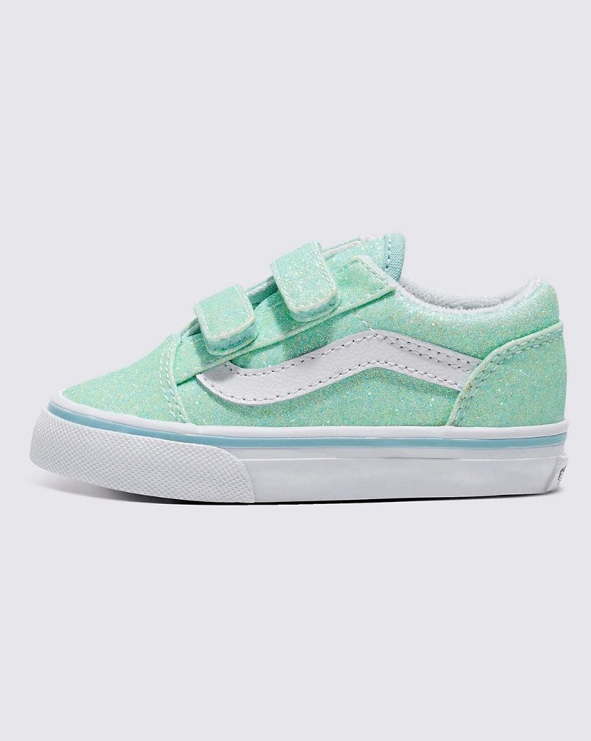 Vans Toddler Old Skool V Glitter - Pastel Blue - view 2