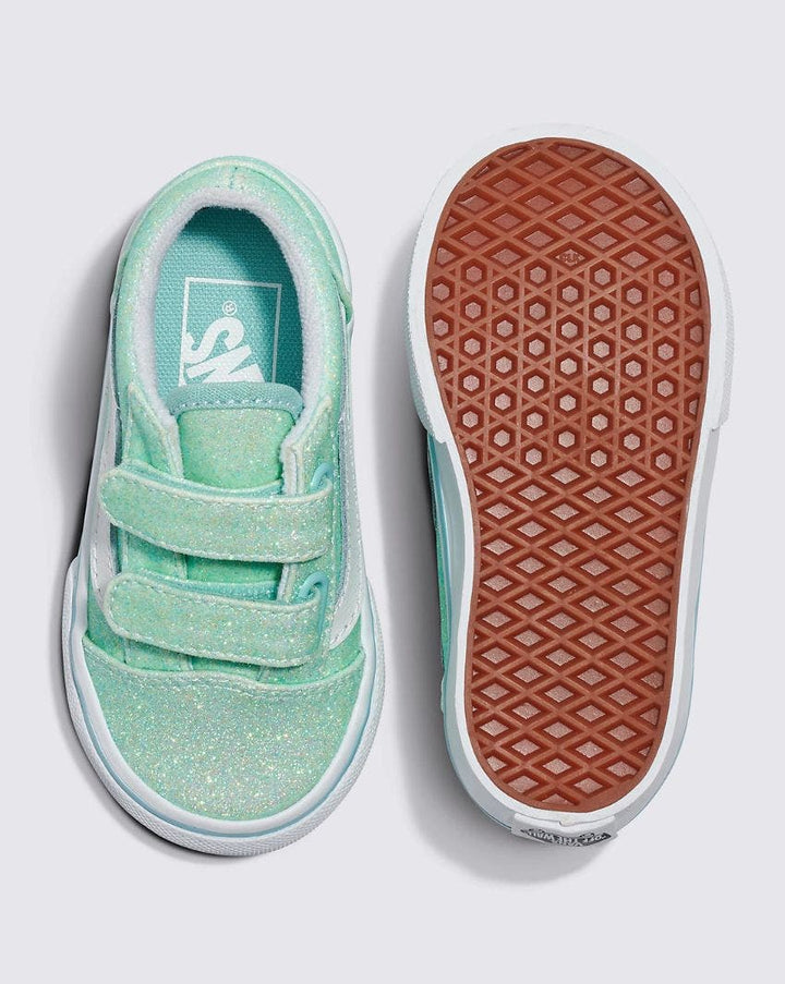 Vans Toddler Old Skool V Glitter - Pastel Blue - view 3