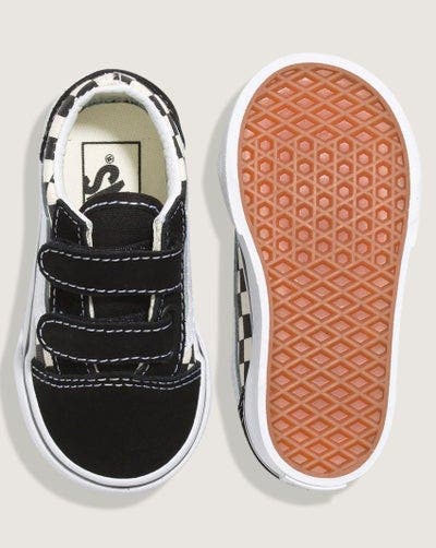 Vans Toddler Old Skool V Checkerboard - Primary Check Black/White - view 3
